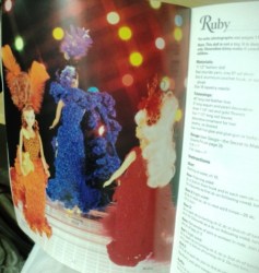 BARBIE DOLL NEVADA SHOWGIRL/MS MINNESOTA CROCHET COSTUME LFLTS